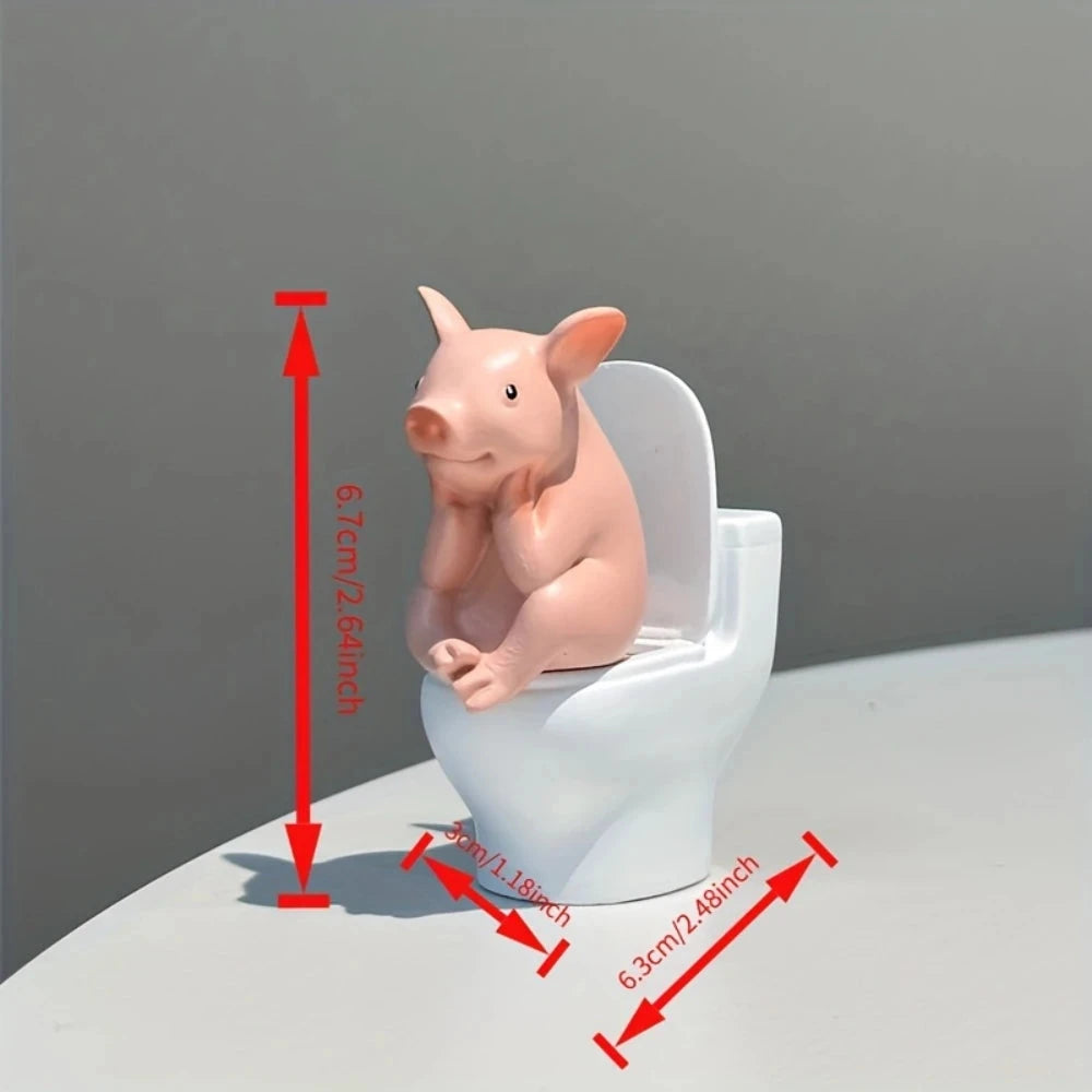 Toilet Pig Statue
