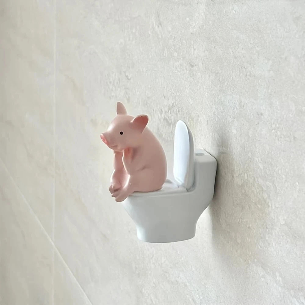 Toilet Pig Statue